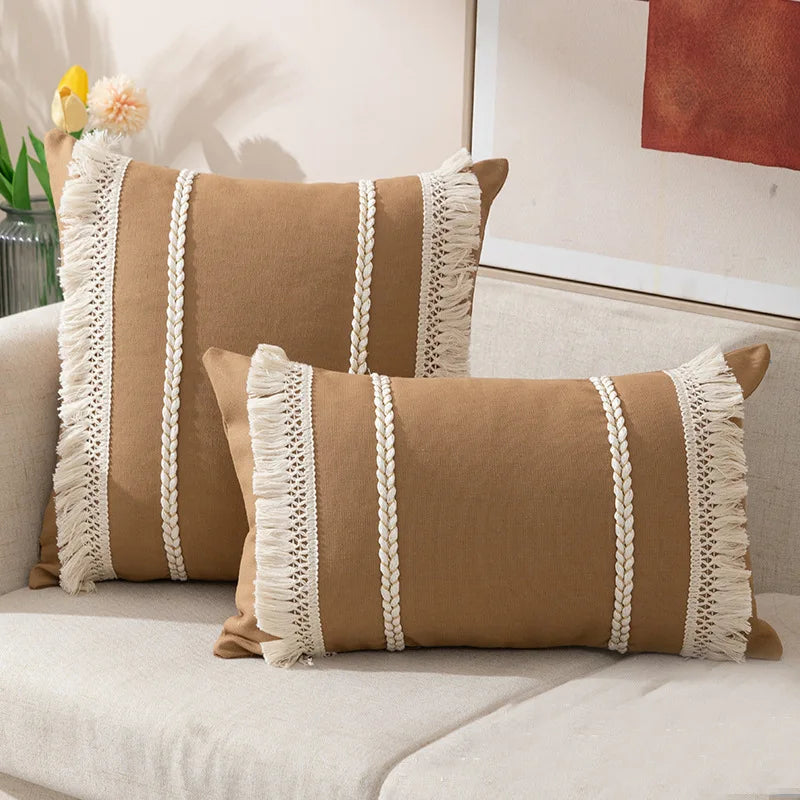 Housse de coussin en lin