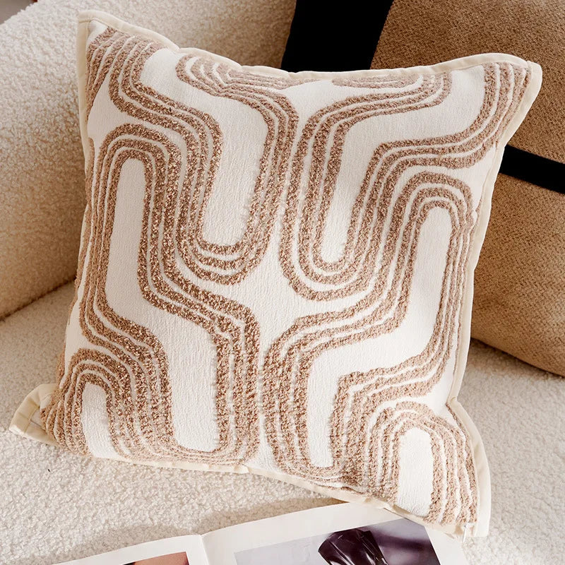 Housse de coussin marron