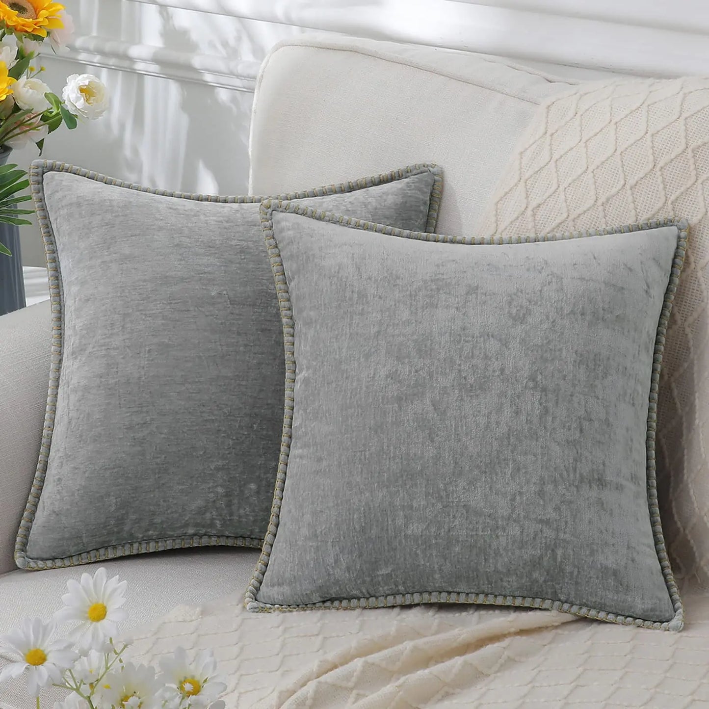 Housse de coussin 60x60 pour canapé
