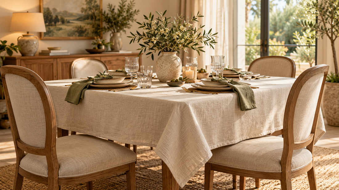Nappe de table élégante et stable sur une table dressée