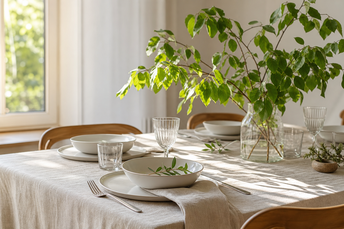 Nappe de table blanche : la rendre chic et facile Ã  vivre