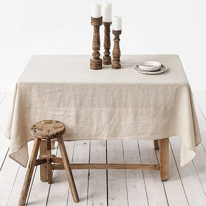 Nappe blanche en lin