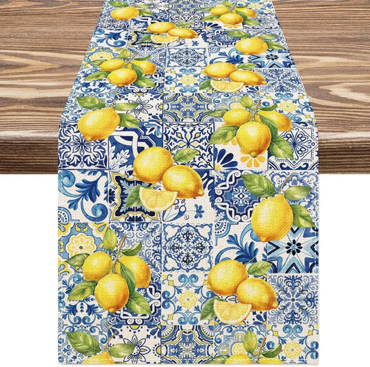 Chemin de table jaune
