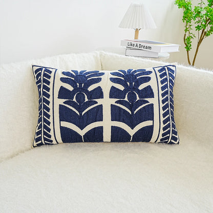 Housse de coussin bleu