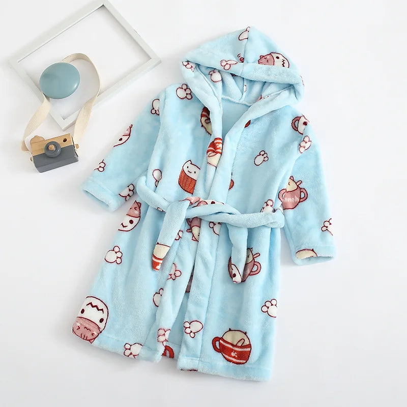 Peignoir de bain enfant éponge