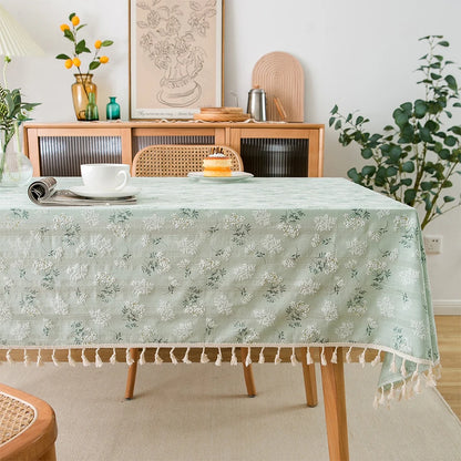 Nappe blanche brodée ancienne