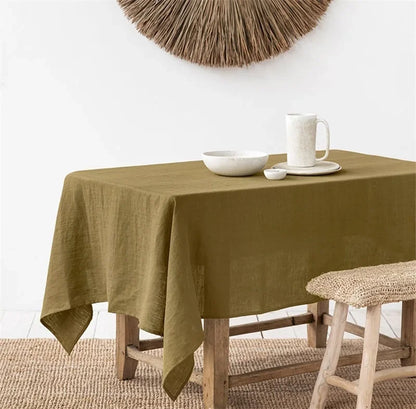 Nappe blanche en lin