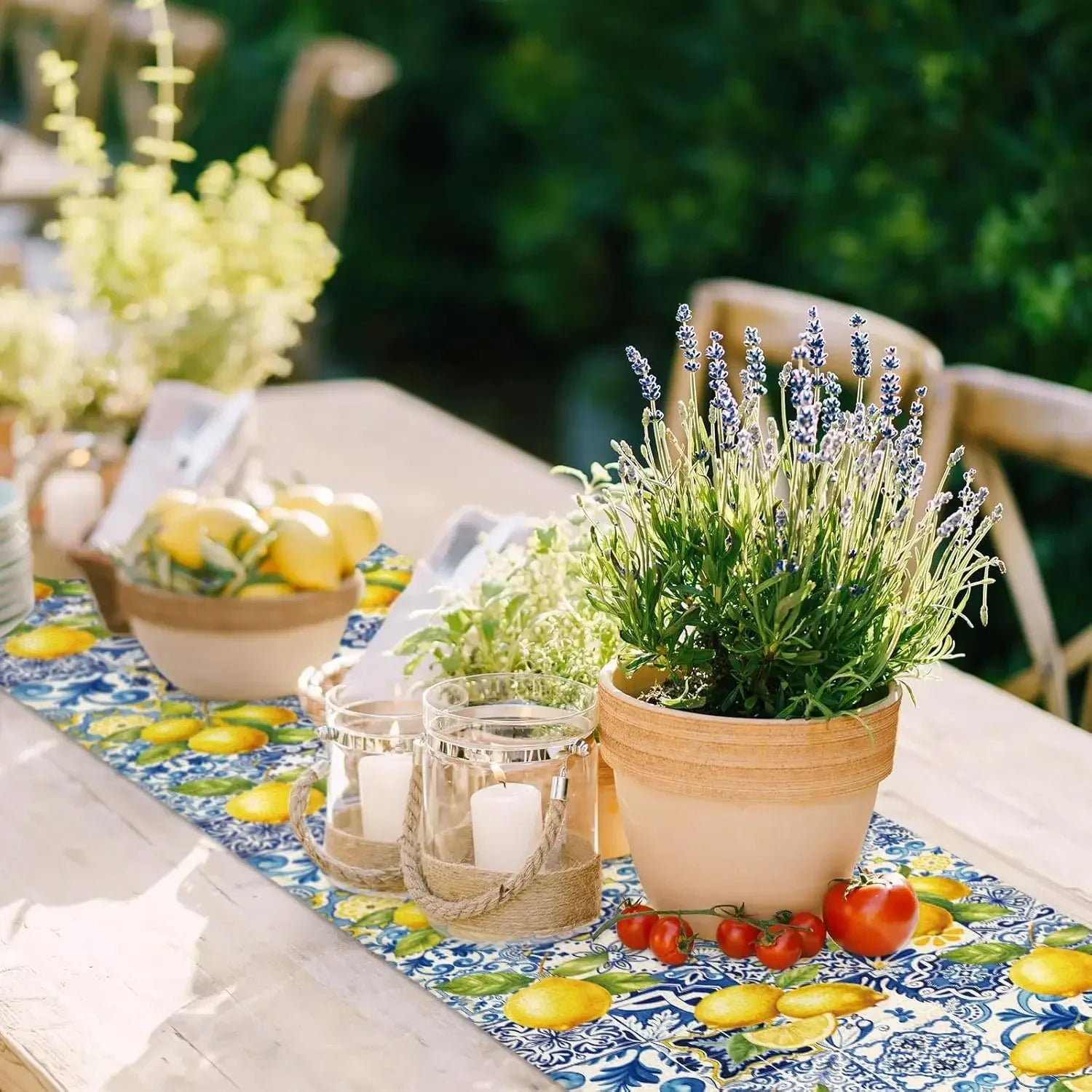 Chemin de table jaune