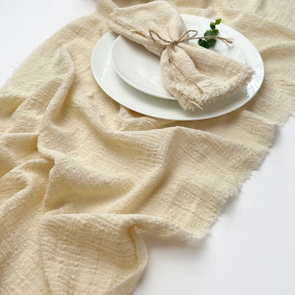 Chemin de table beige