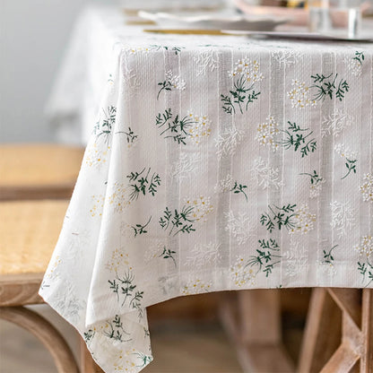 Nappe blanche brodée ancienne