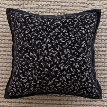 Housse de coussin blanc et noir