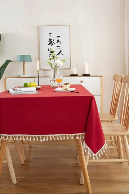 Nappe rouge et blanche