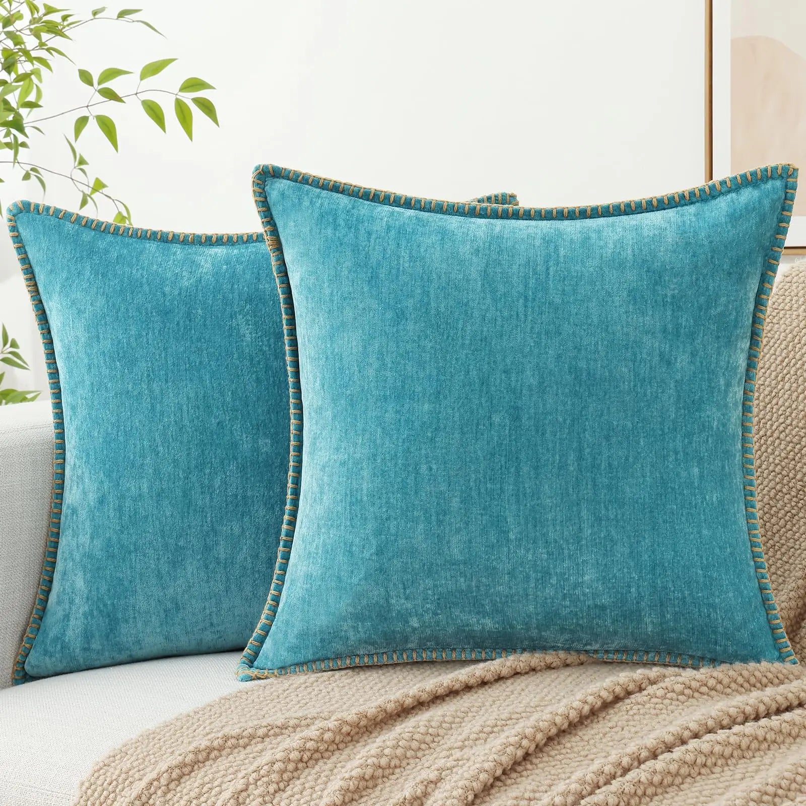 Housse de coussin 60x60 pour canapé