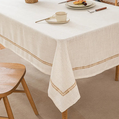 Nappe blanche en coton