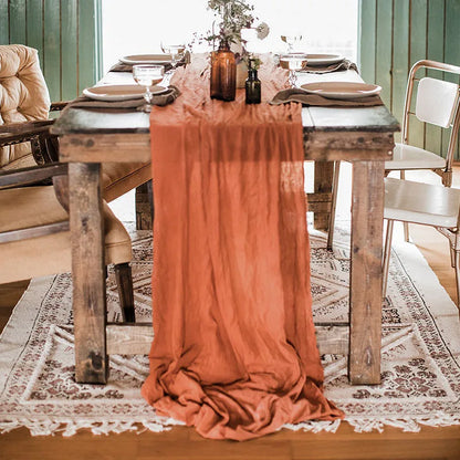 Chemin de table terracotta