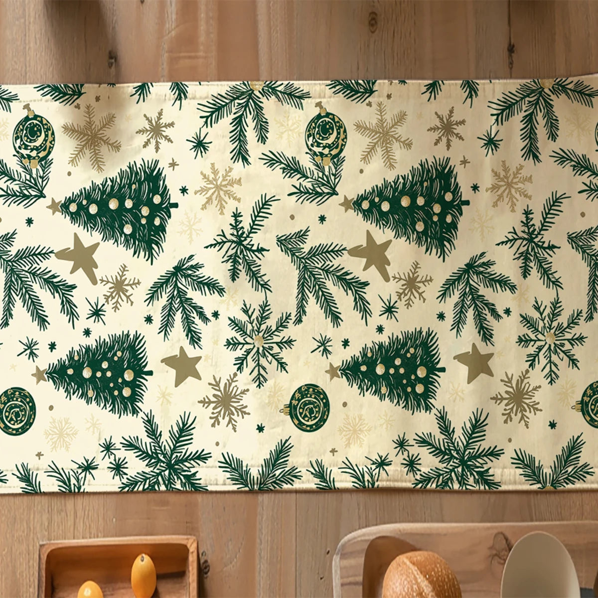 Chemin de table rouge noel