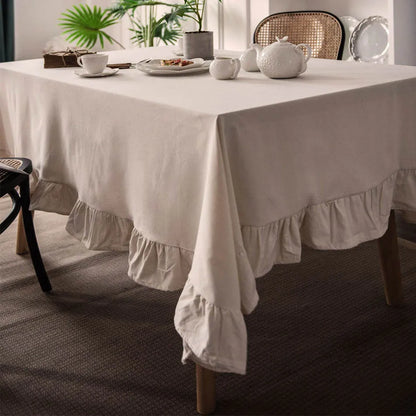 Nappe blanche tissu