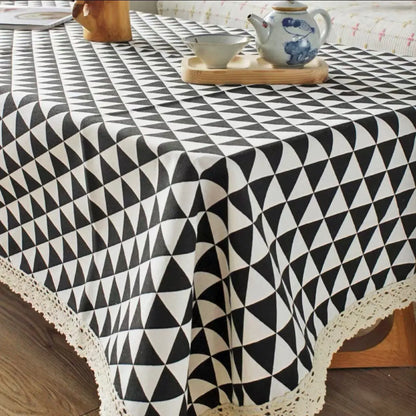 Nappe blanche et noir