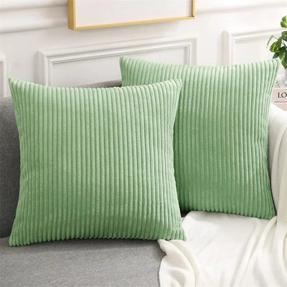 Housse de coussin velours cotelé