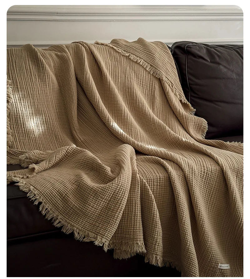 Jeté de lit gaze de coton