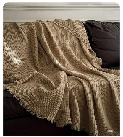 Jeté de lit gaze de coton