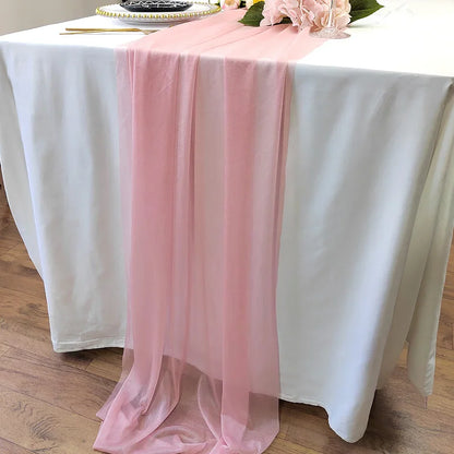 Chemin de table rose