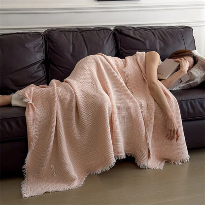 Jeté de lit gaze de coton