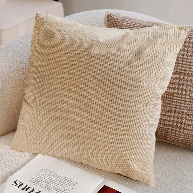 Housse de coussin marron