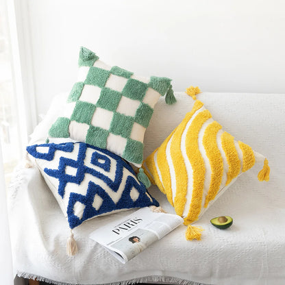Housse de coussin colorée