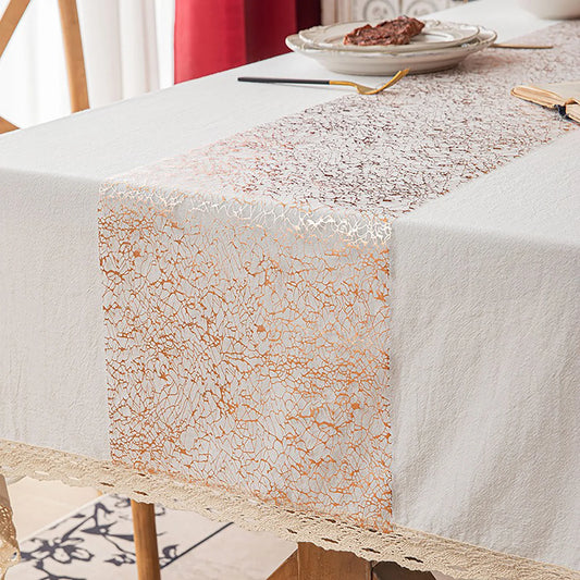 Chemin de table rose gold