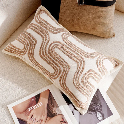 Housse de coussin marron