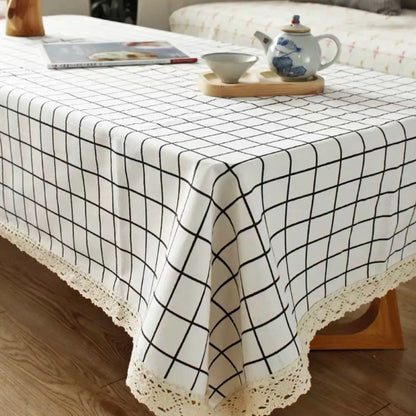 Nappe blanche et noir