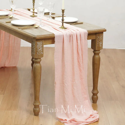 Chemin de table rose poudré