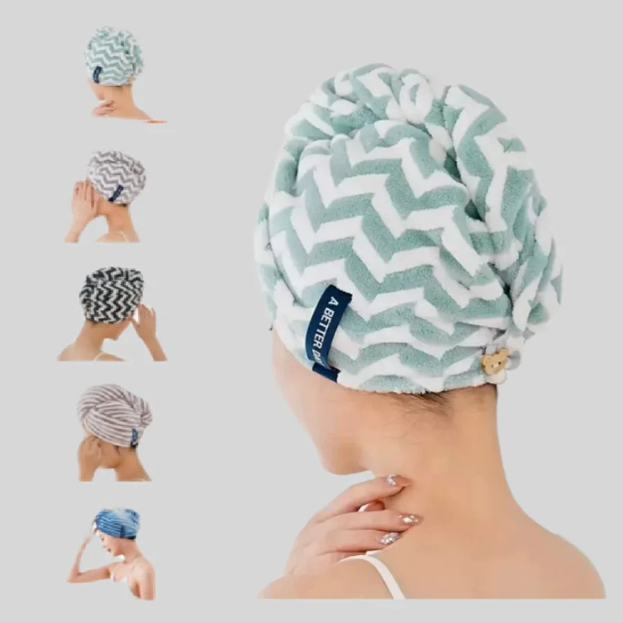 Serviette bonnet pour cheveux