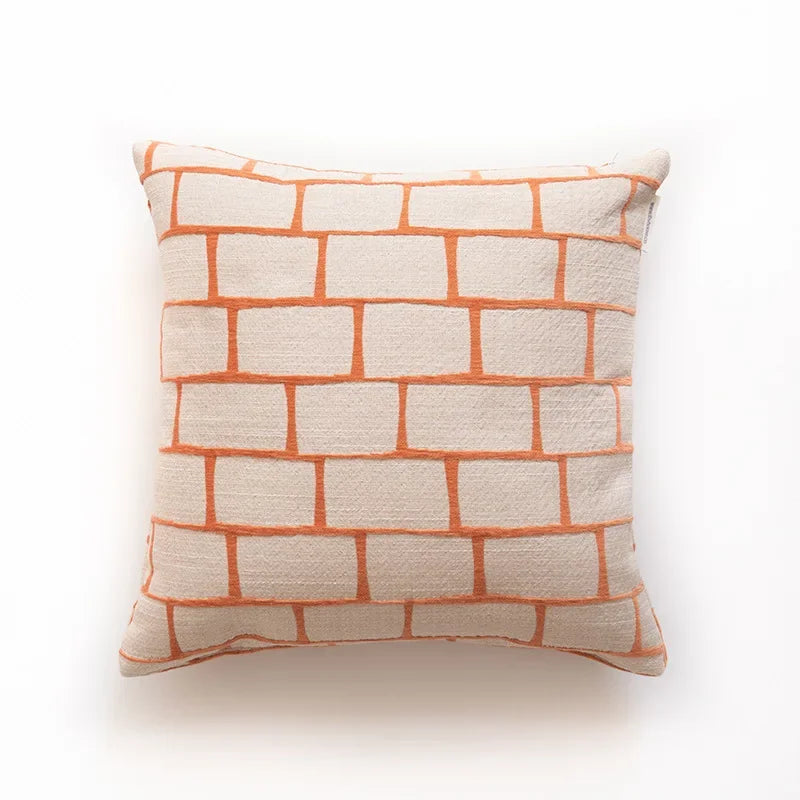 Housse de coussin orange