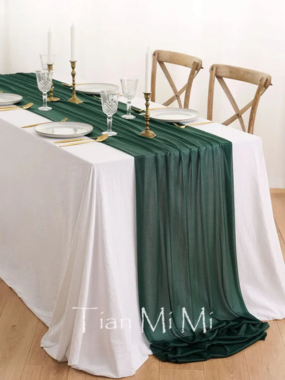 Chemin de table vert