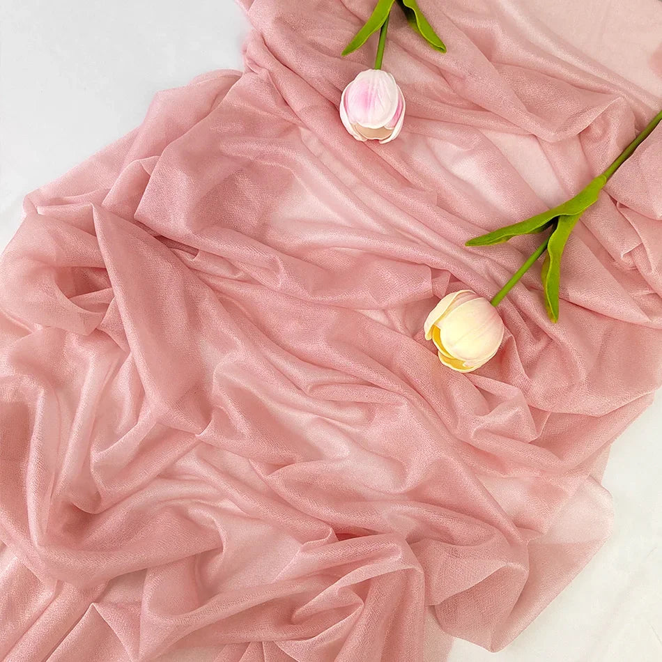 Chemin de table rose