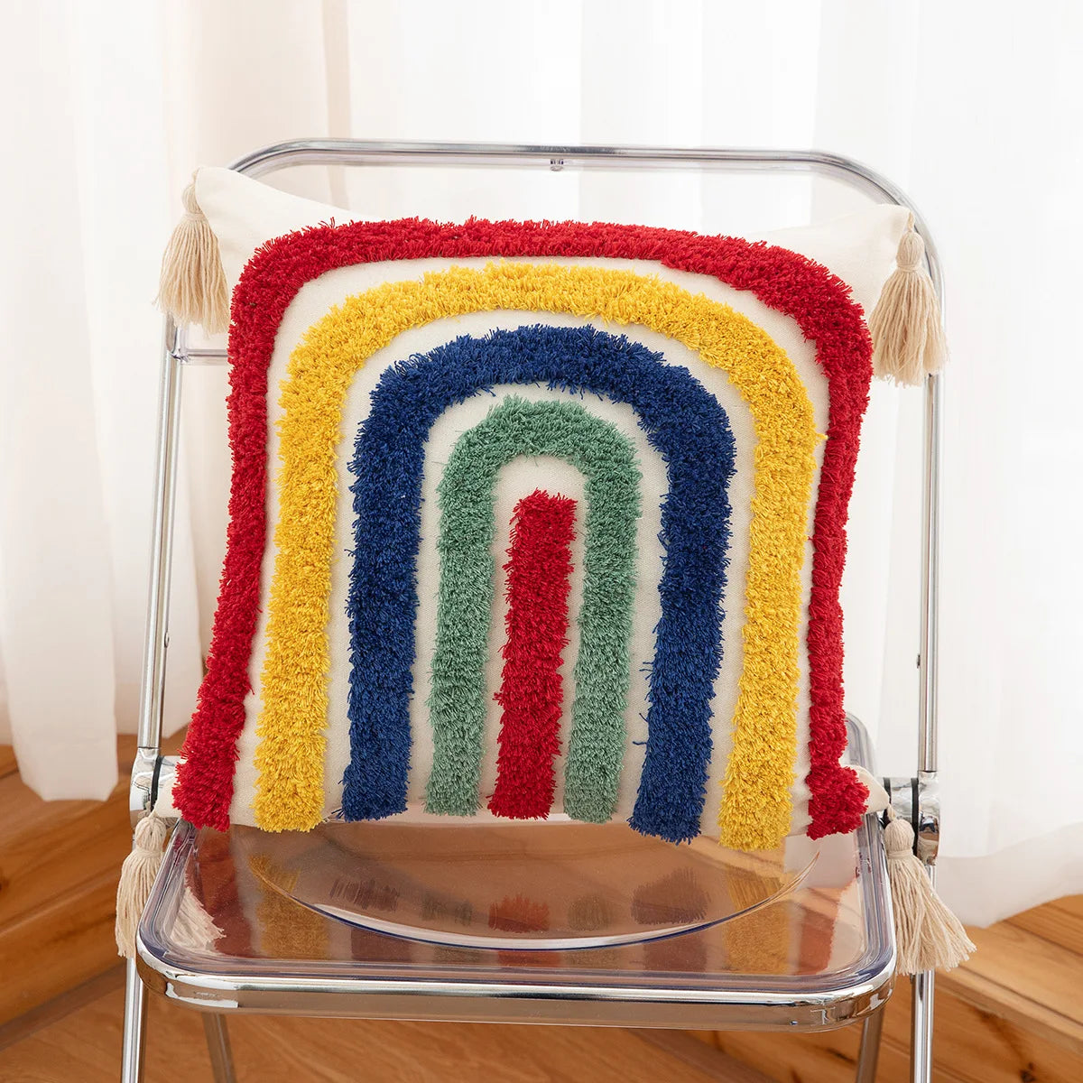 Housse de coussin colorée