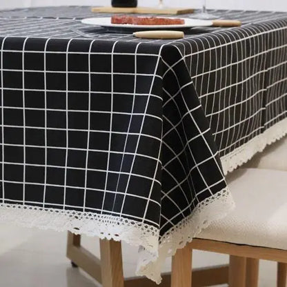 Nappe blanche et noir