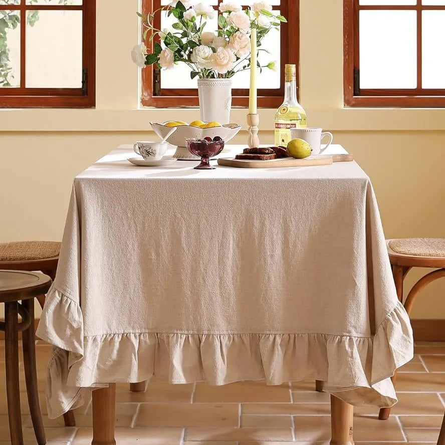Nappe blanche tissu