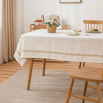 Nappe blanche en coton