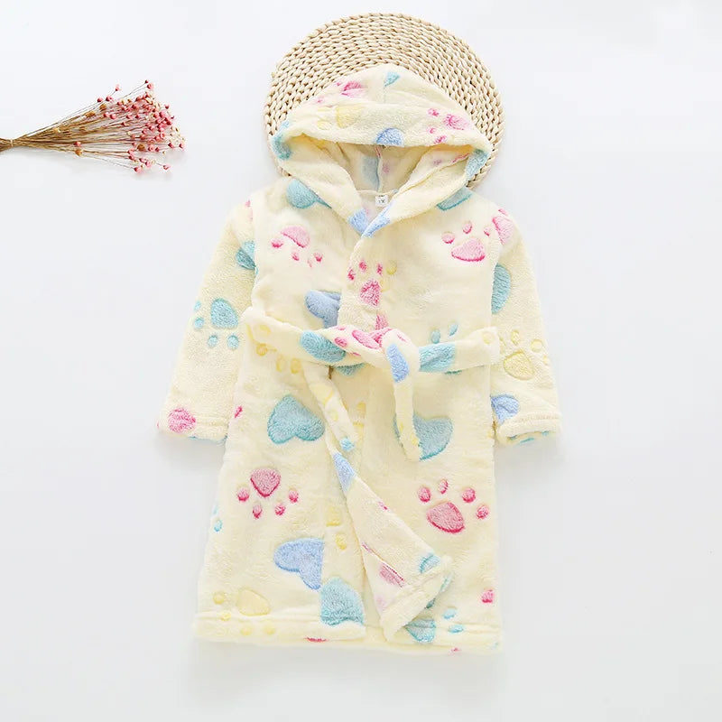 Peignoir de bain enfant éponge