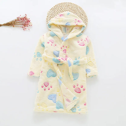 Peignoir de bain enfant éponge