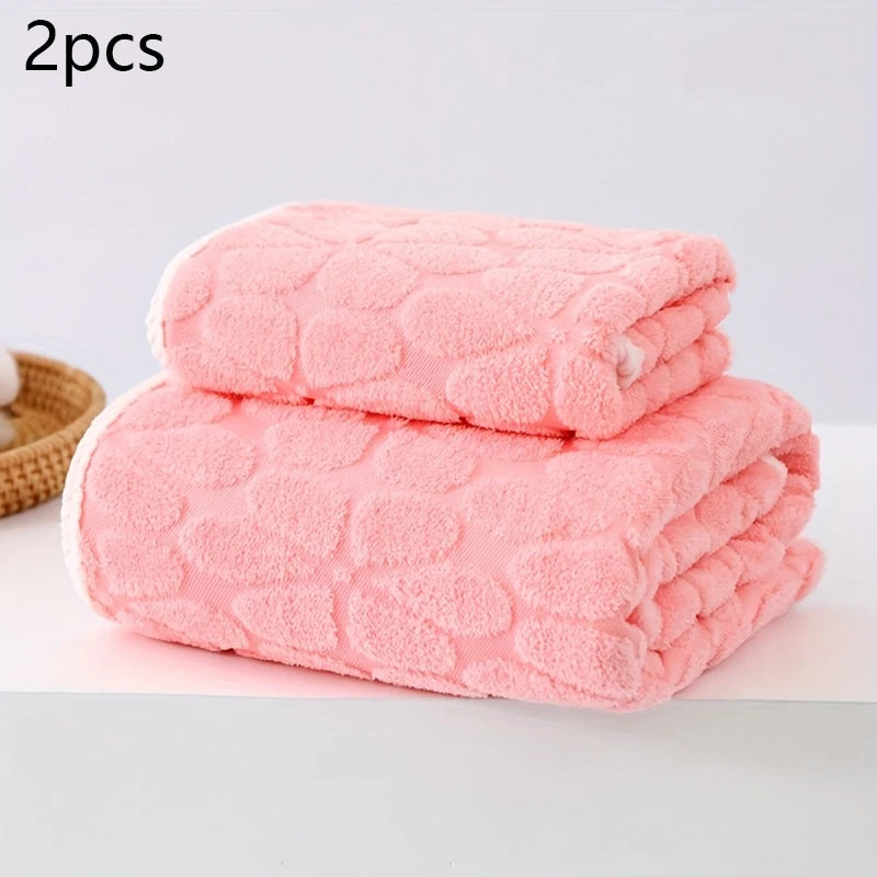 Serviette de bain rose