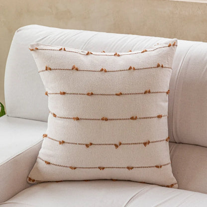Housse de coussin beige