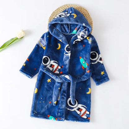 Peignoir de bain enfant éponge