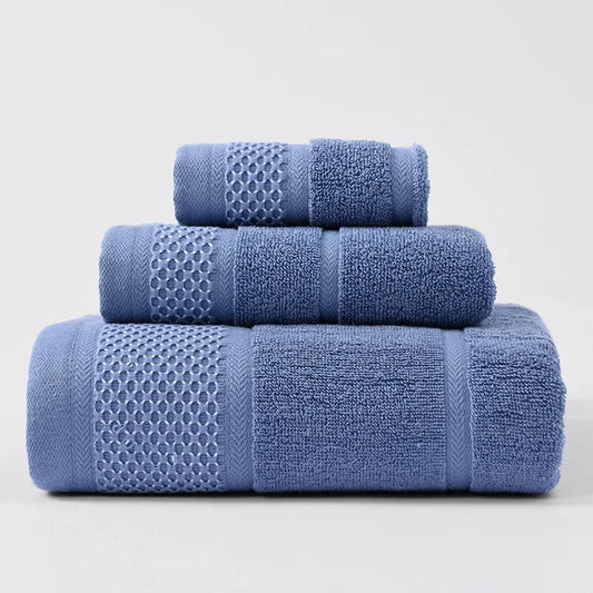 Serviette de bain bleu