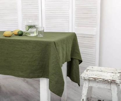 Nappe blanche en lin