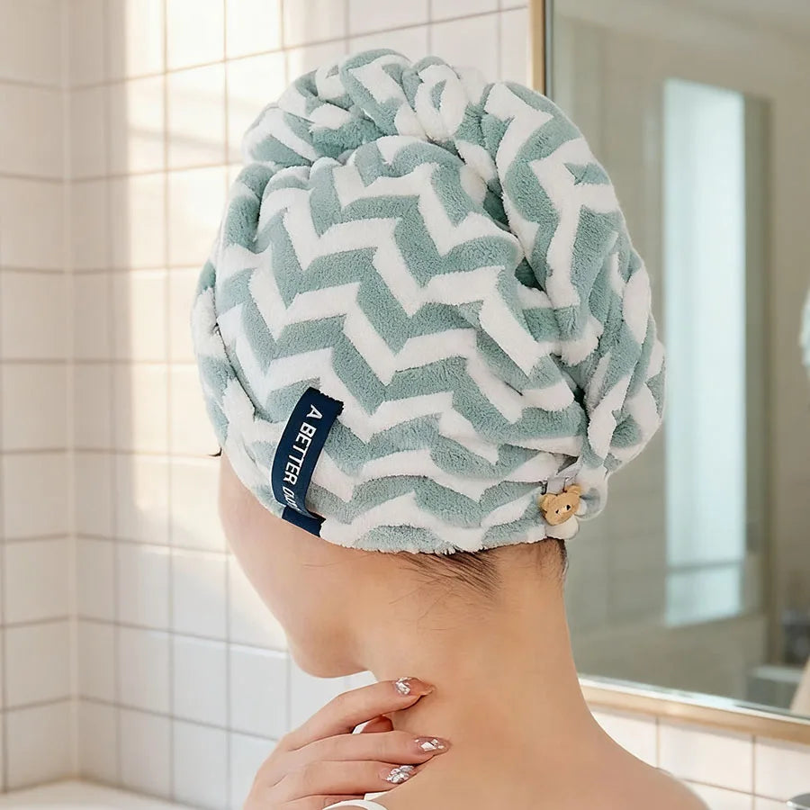 Serviette bonnet pour cheveux