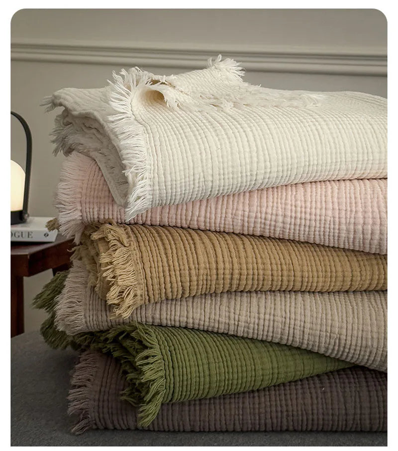 Jeté de lit gaze de coton